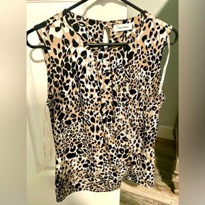 Calvin Klein animal patterned work sleeveless top